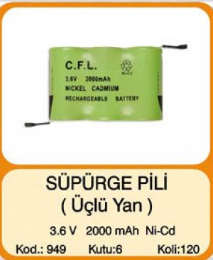 CFL 3.6V 2200 MAH 3LÜ YAN PİL