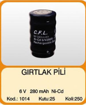 CFL 6V 280MAH ŞARJLI PİL