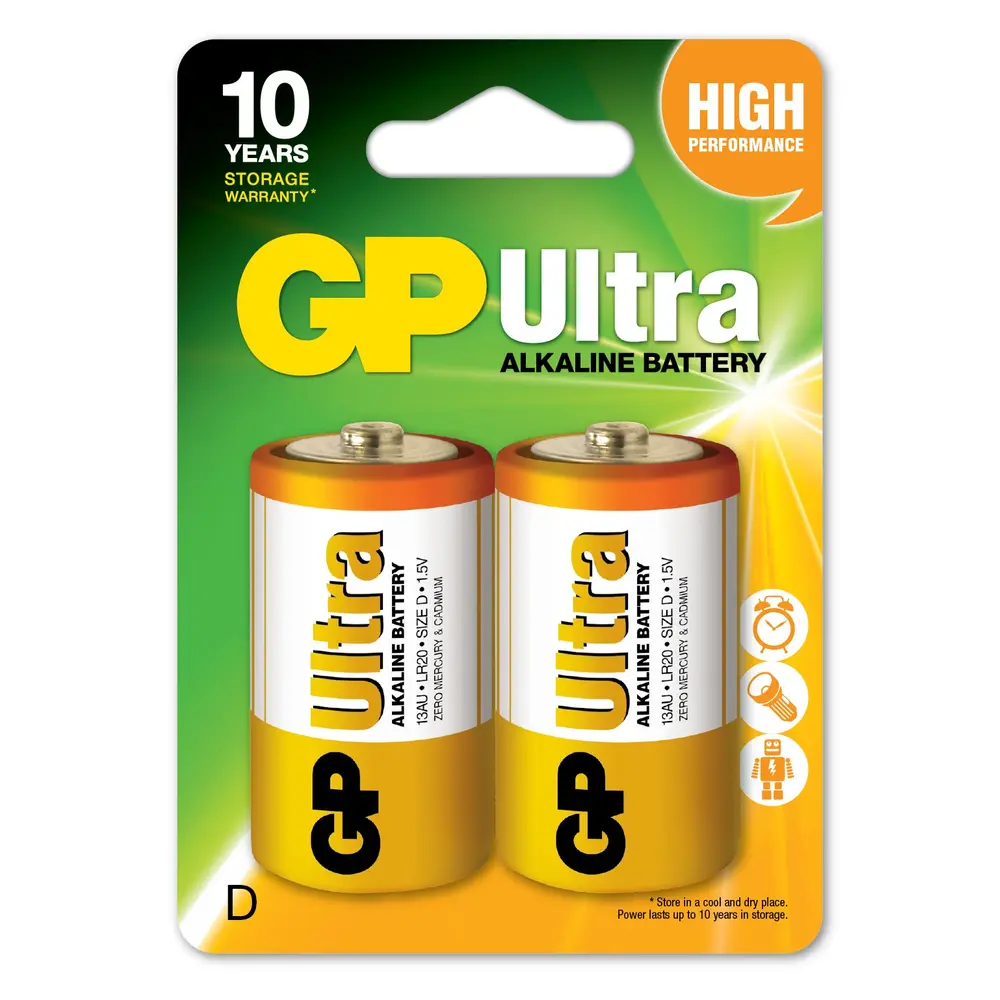 GP ULTRA ALKALİN BÜYÜK PİL 2Lİ